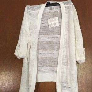 Croft & Barrow Shrug Sweater size M white NWT